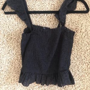 Black eyelit detailed tank